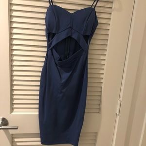 Windsor open front cross midi dress